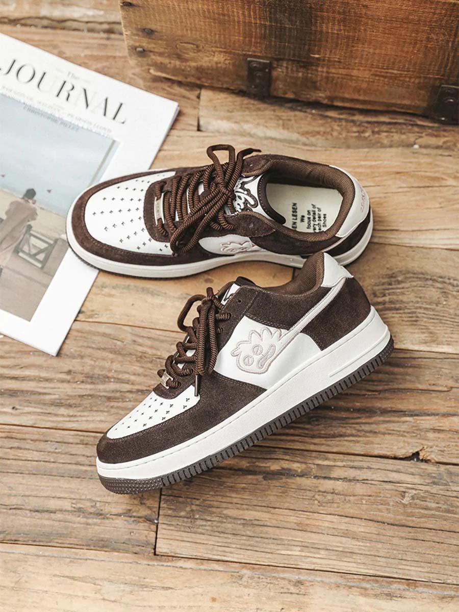 Sneakerhub Suede Splicing Skateboard Casual Sneakers -1342 - sneakershuborg