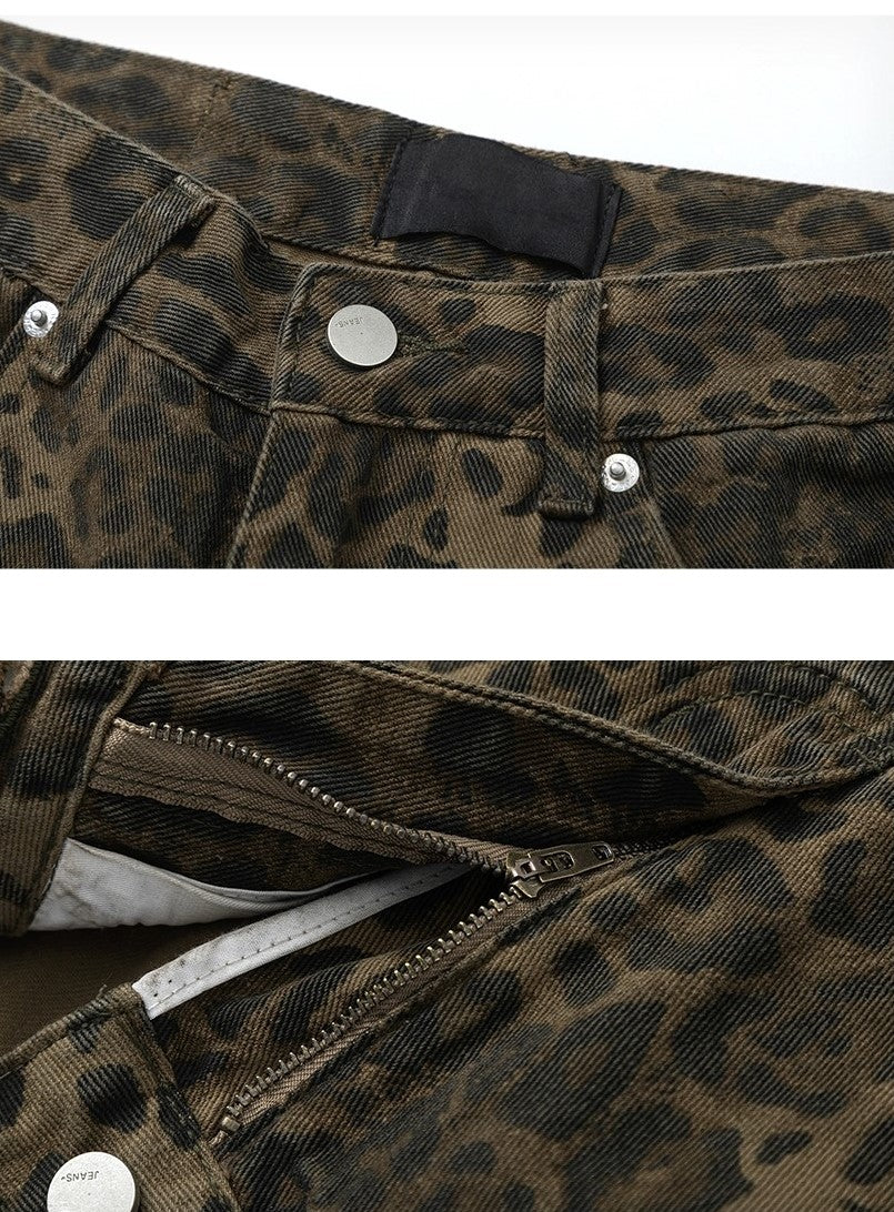 Wild Print Wide Jeans - sneakershuborg