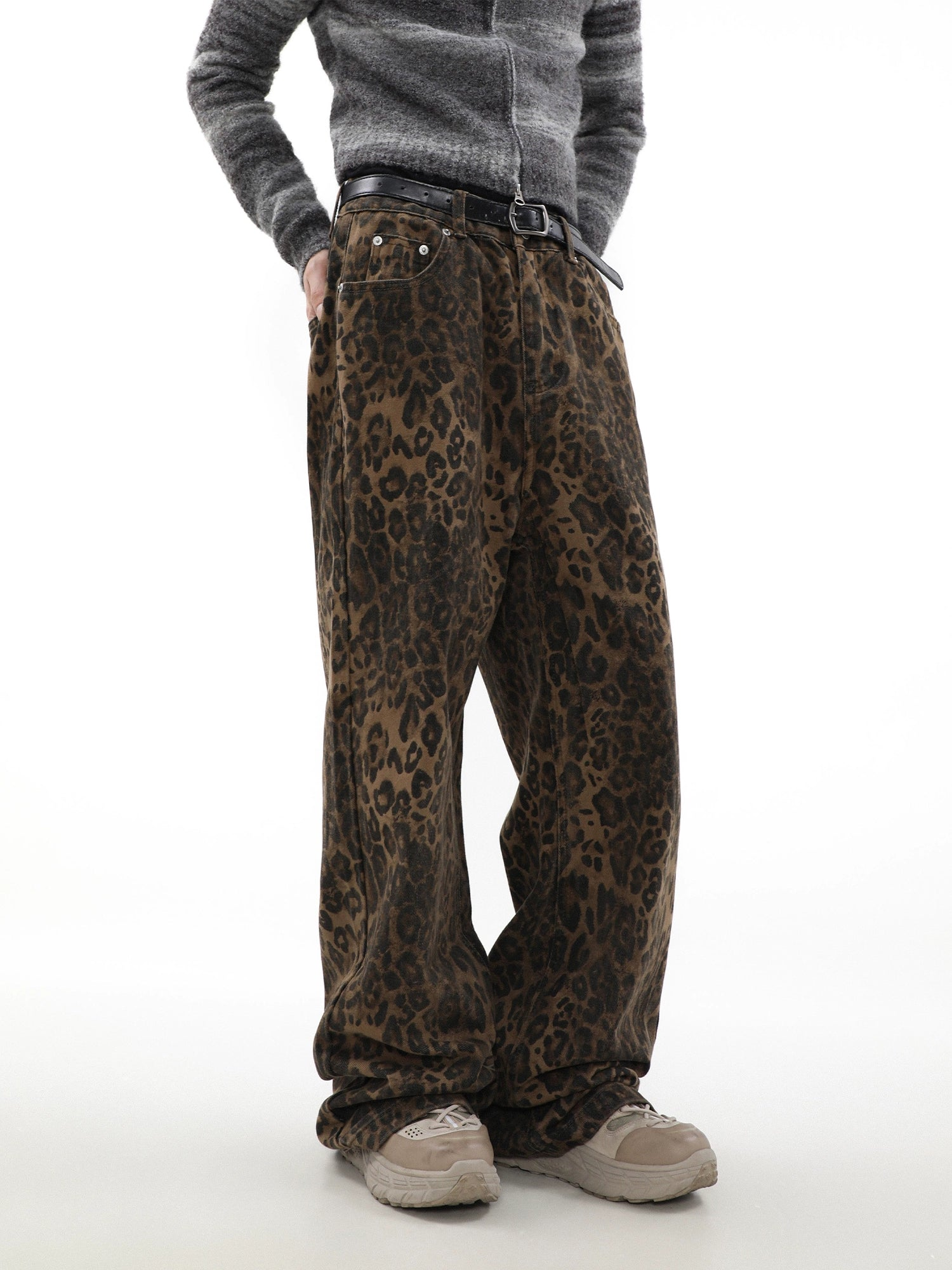 Wild Print Wide Jeans - sneakershuborg