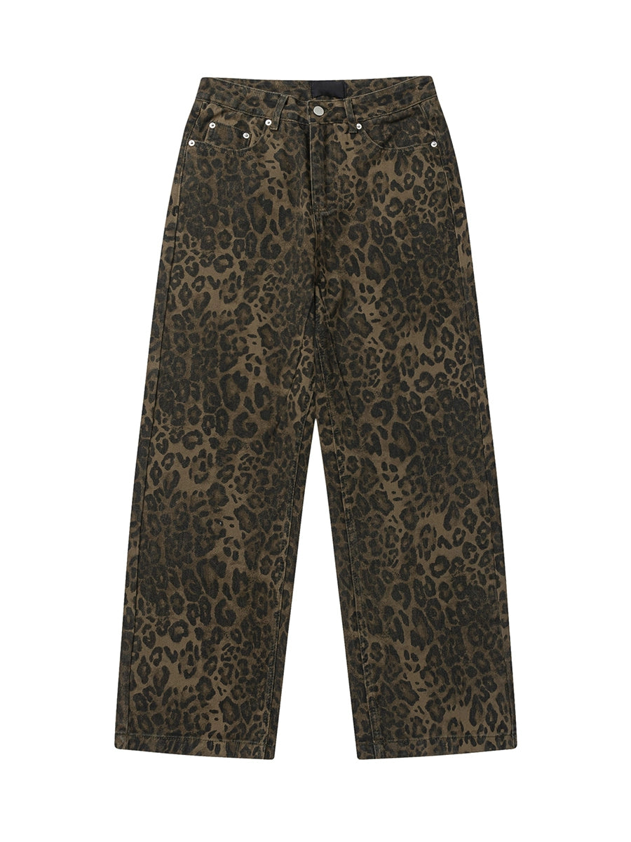 Wild Print Wide Jeans - sneakershuborg