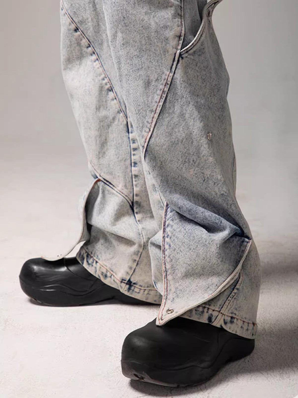 Sneakerhub High Street Deconstructed Washed Jeans - sneakershuborg