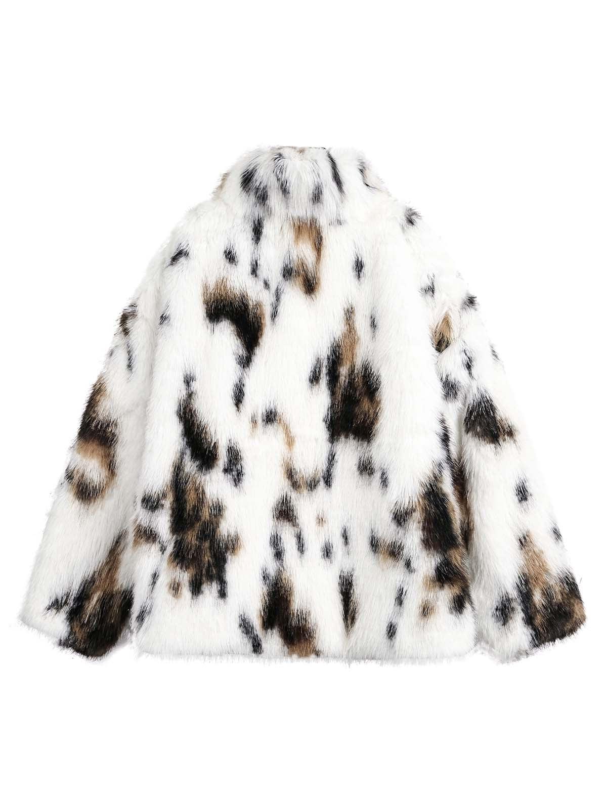 Sneakerhub Contrast Color Faux Fur Jacket - sneakershuborg