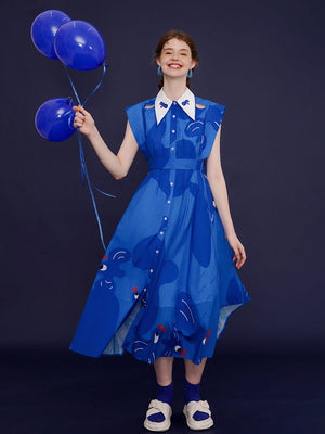 Whimsical Blue Bird Dress - sneakershuborg