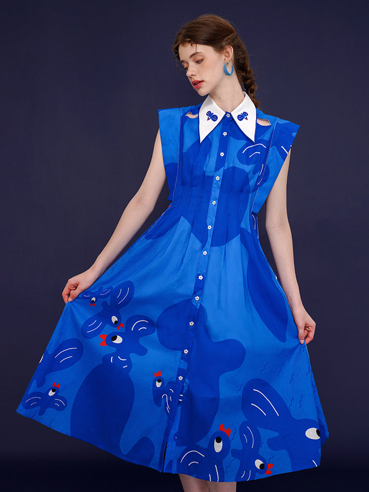 Whimsical Blue Bird Dress - sneakershuborg