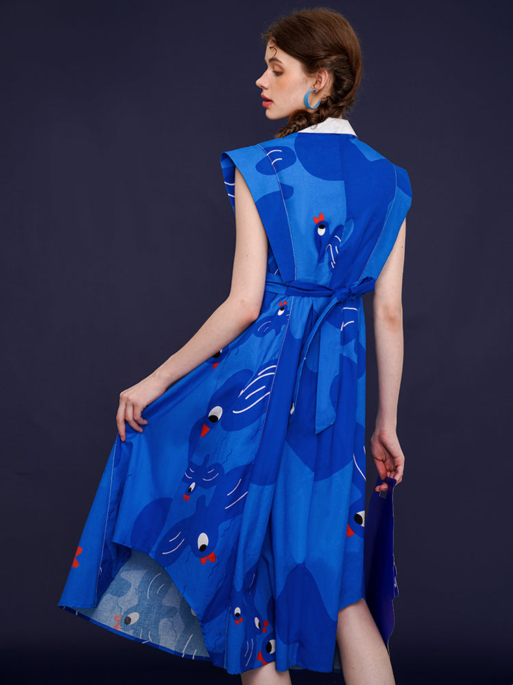 Whimsical Blue Bird Dress - sneakershuborg