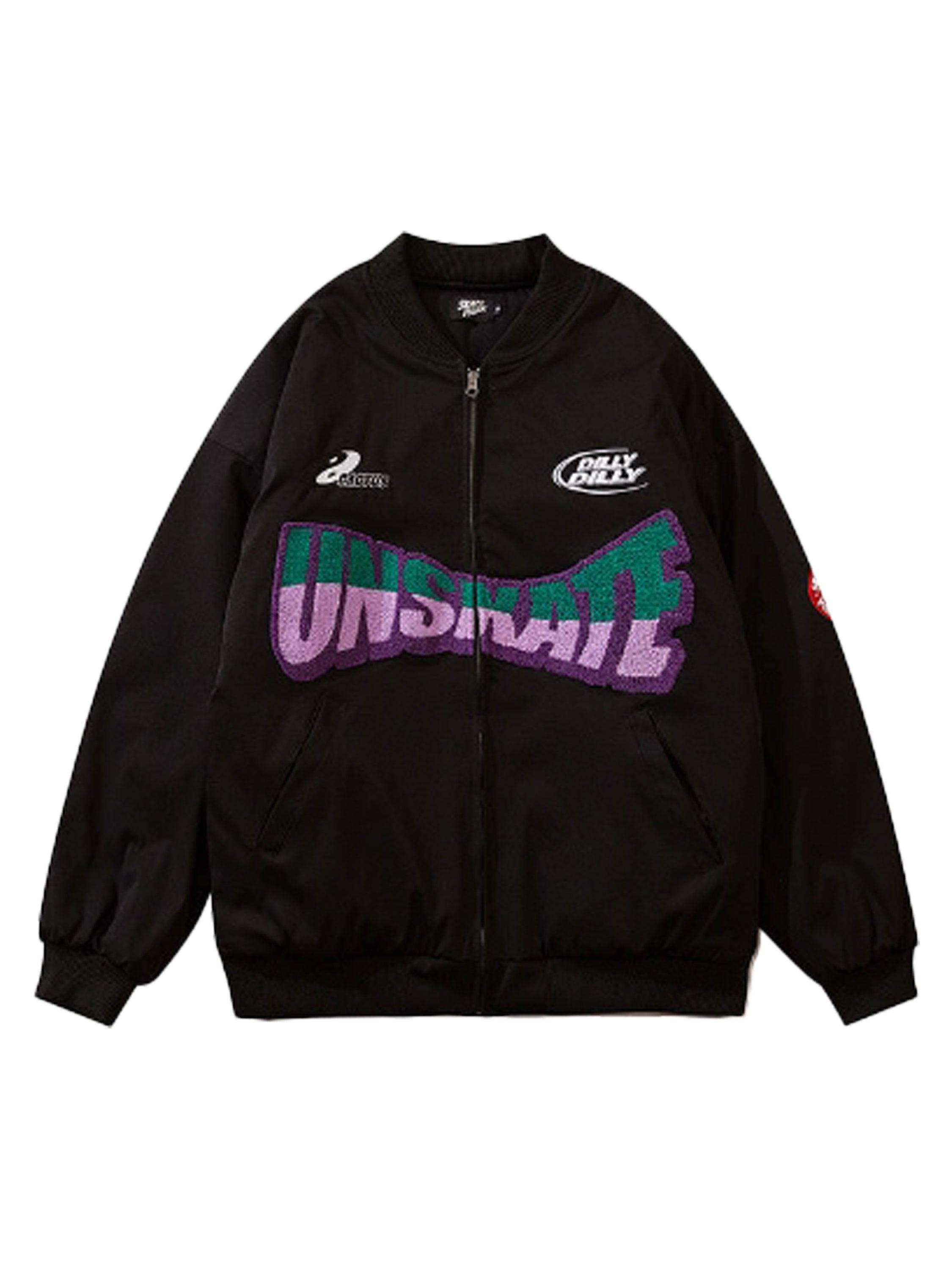 Sneakerhub Letter Embroidery Baseball Jackets - sneakershuborg