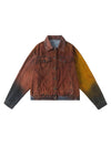 Sneakerhub High Street Distressed Spray-painted Denim Jacket - sneakershuborg