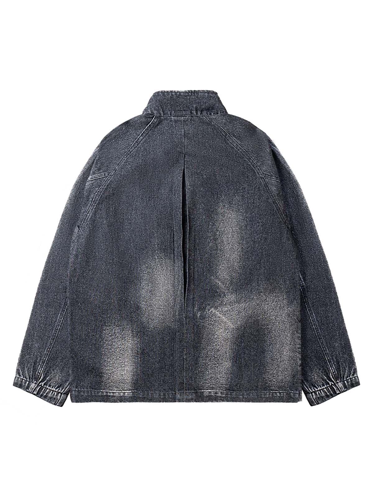 Sneakerhub Washed Distressed Denim Jacket - sneakershuborg