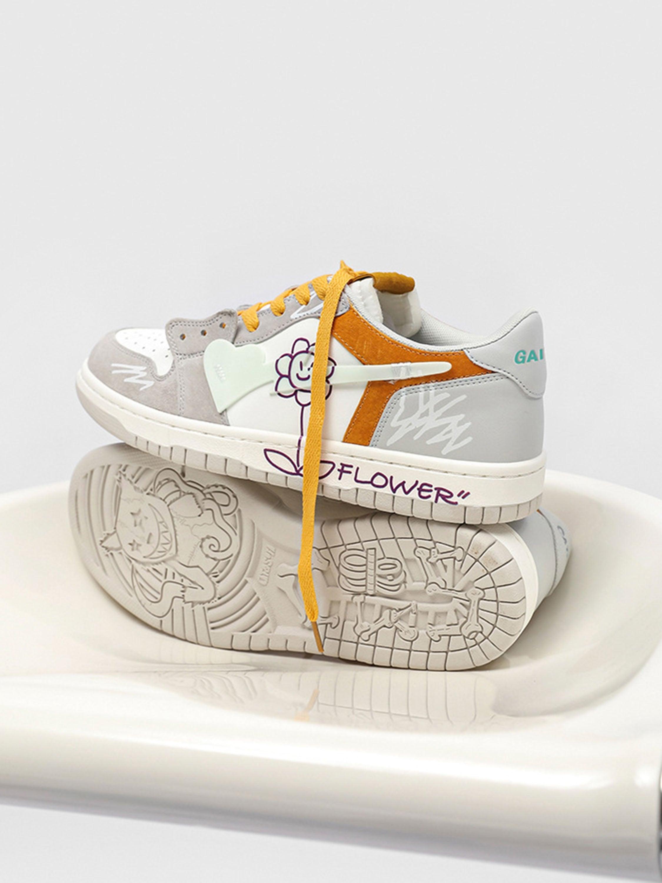 Sunflower Hip-Hop Skate Shoes - sneakershuborg