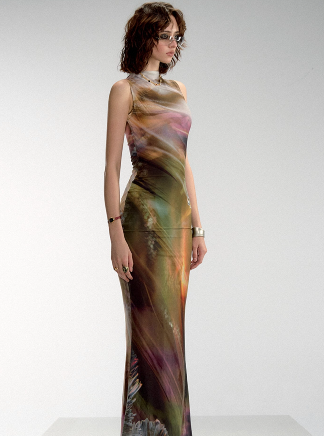 Aurora Borealis Sleeveless Maxi Dress sneakershuborg