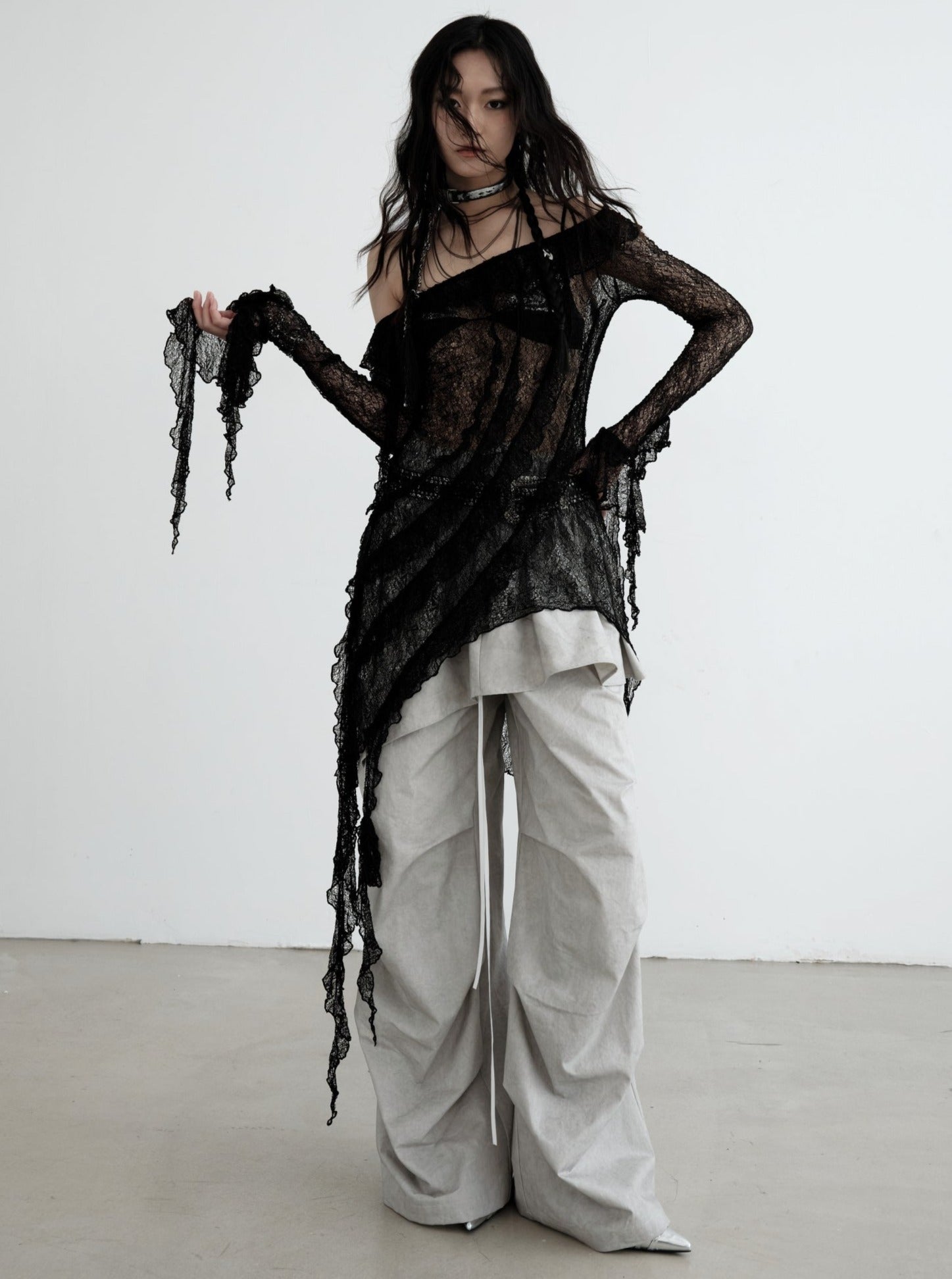 Cloud Cascade Ruffled Palazzo Pants sneakershuborg