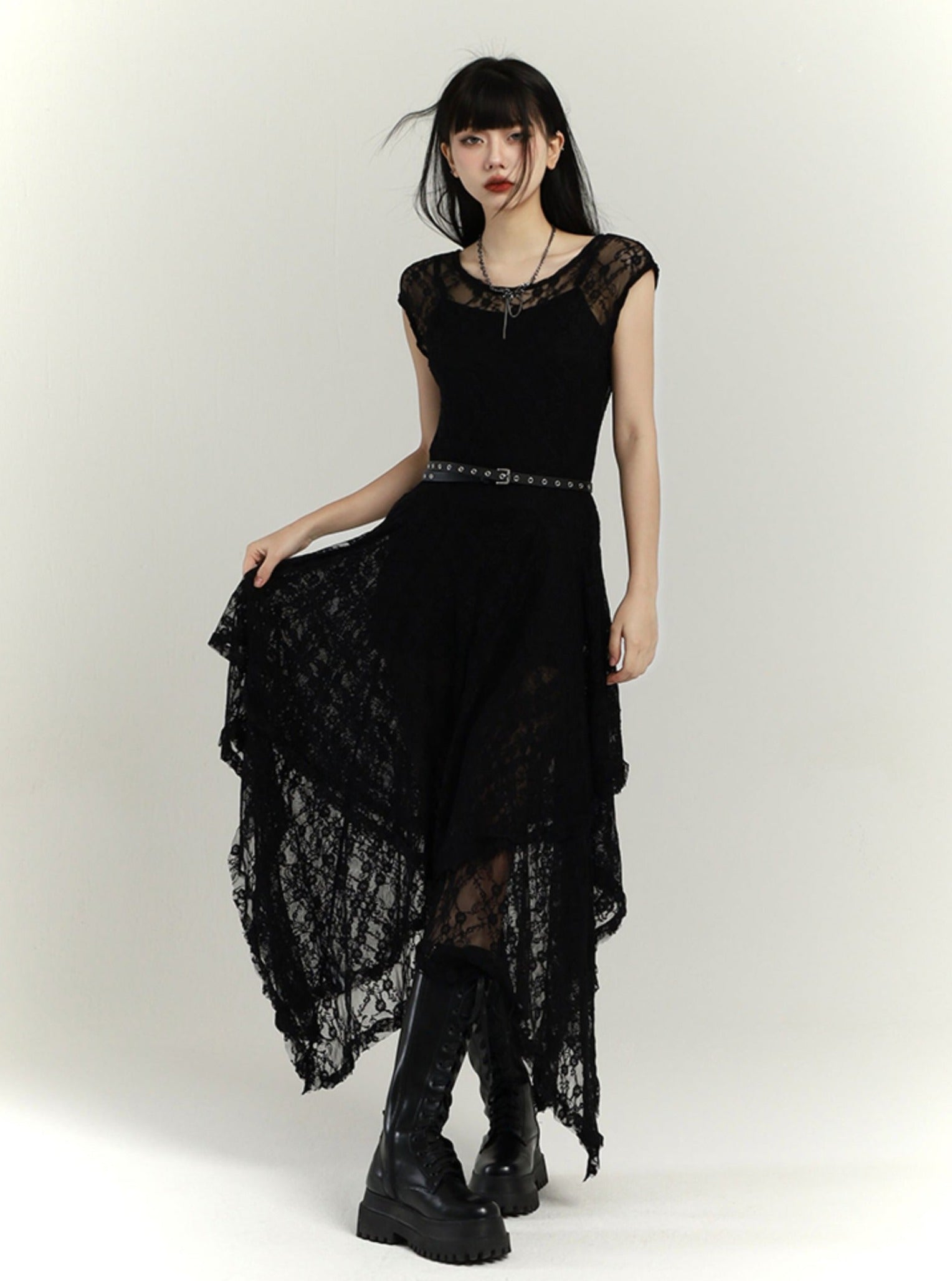 Royal Sister Style French Retro Lace Dress - sneakershuborg