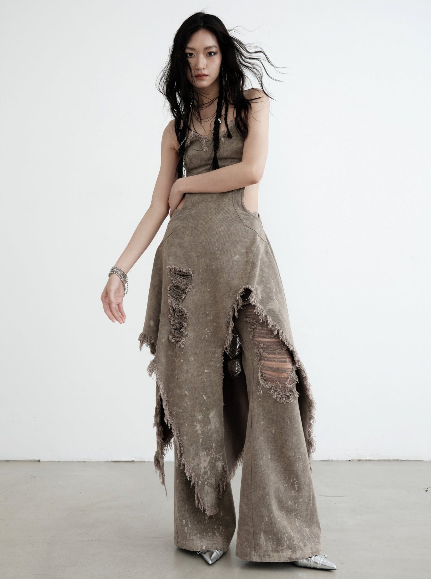 Rustic Reverie Tattered Maxi Dress sneakershuborg