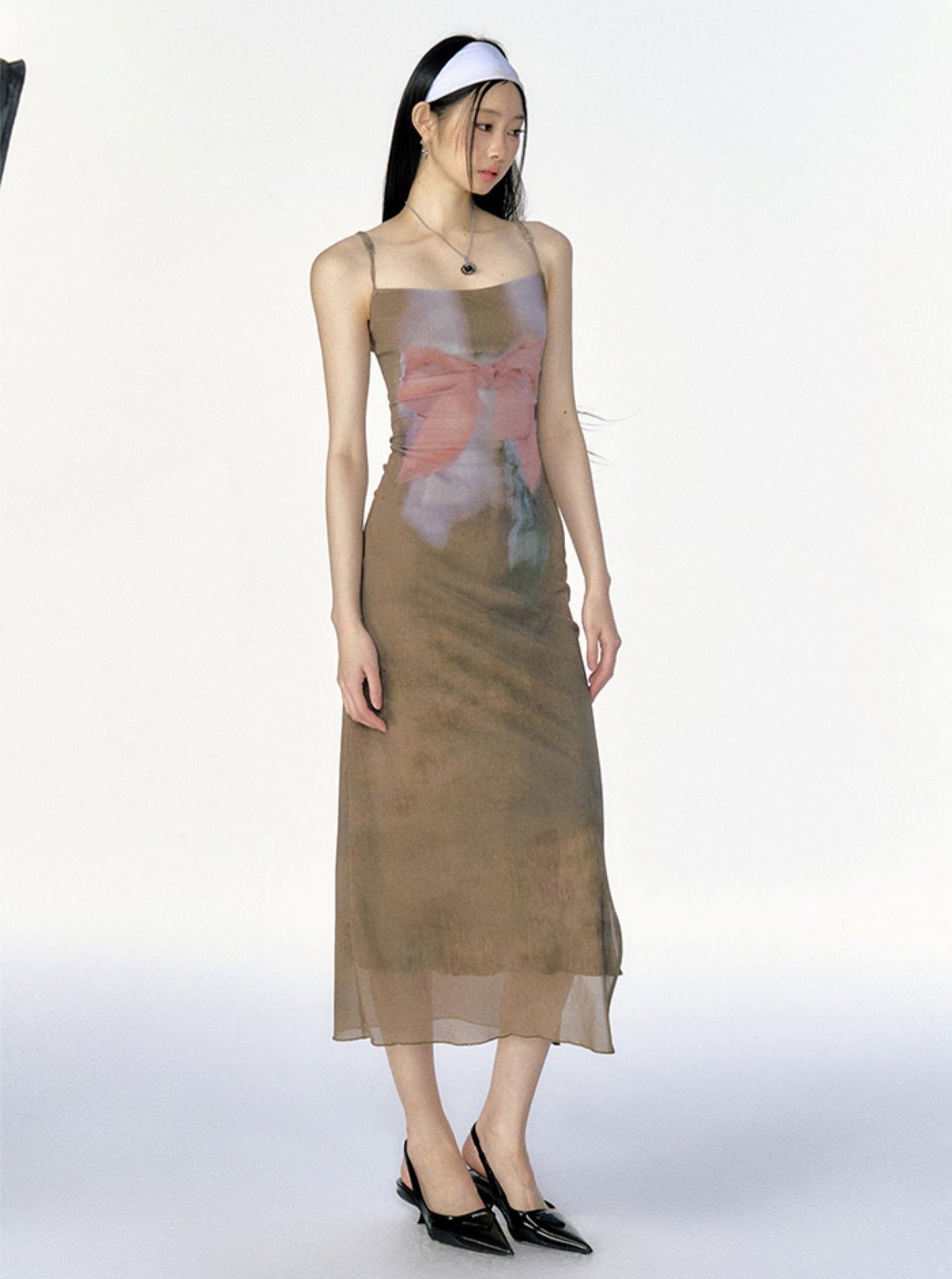 Abstract Floral Mesh Summer Dress sneakershuborg