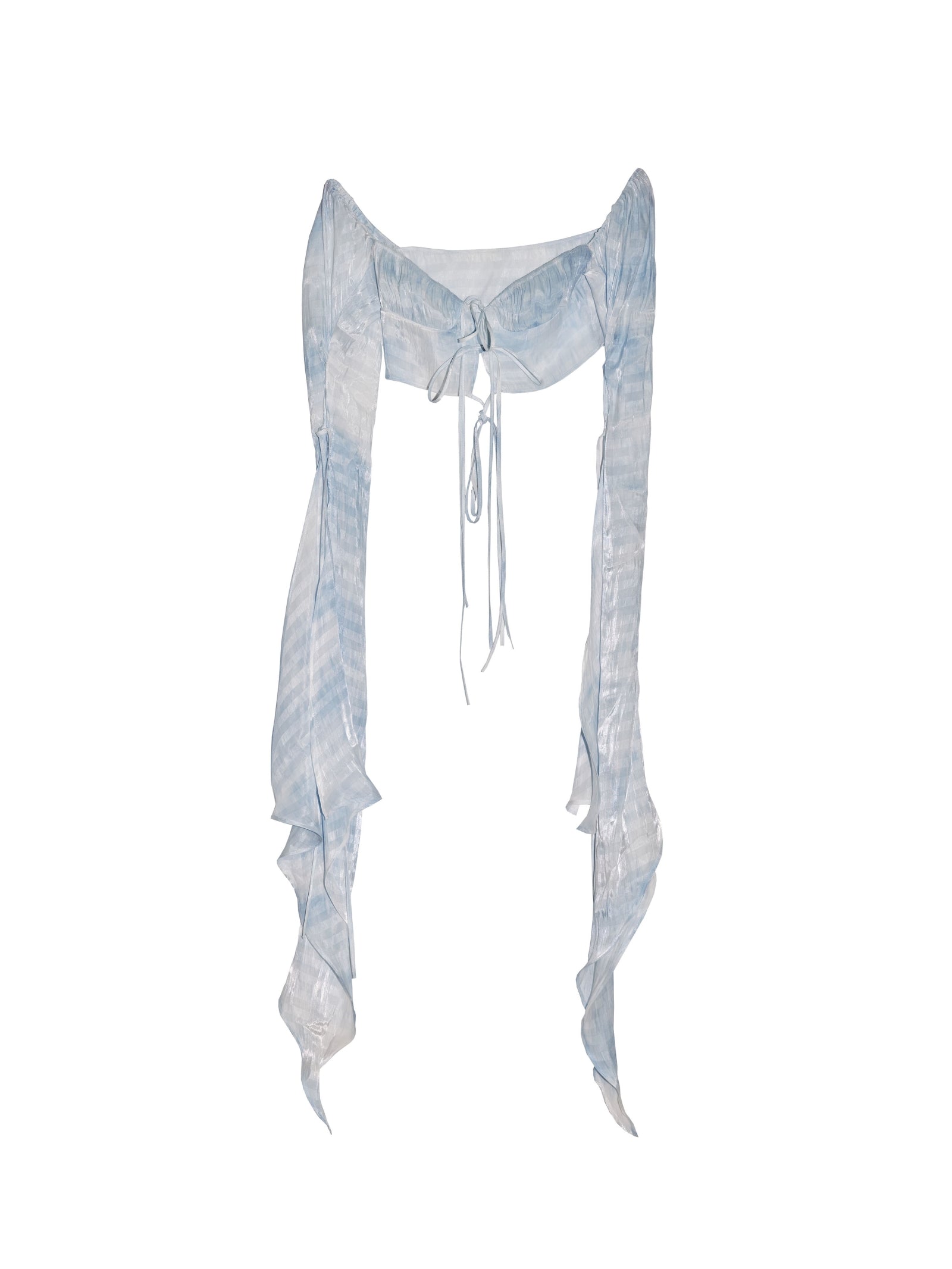 Ethereal Mist Tie-Front Butterfly Sleeve Top sneakershuborg