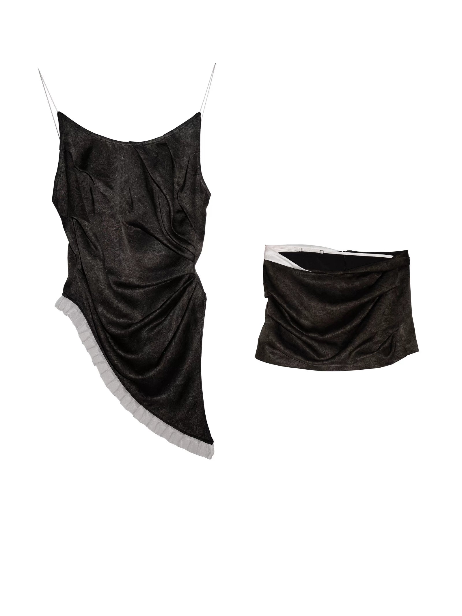 Midnight Velvet Asymmetric Slip Set sneakershuborg