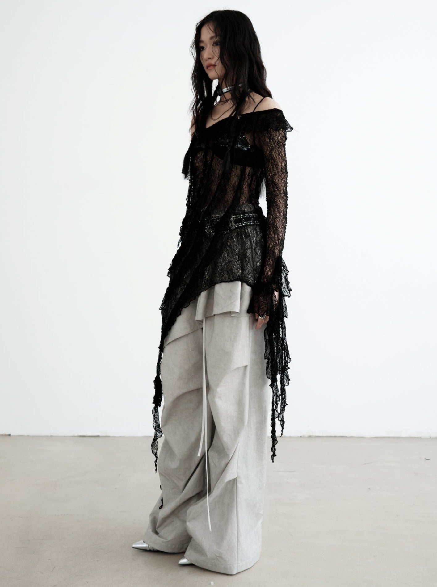 Cloud Cascade Ruffled Palazzo Pants sneakershuborg