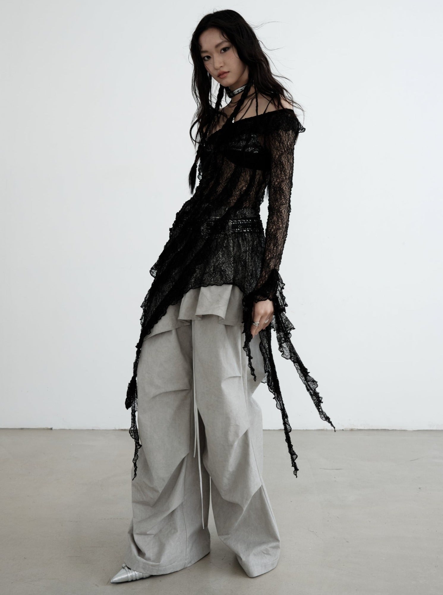 Cloud Cascade Ruffled Palazzo Pants sneakershuborg