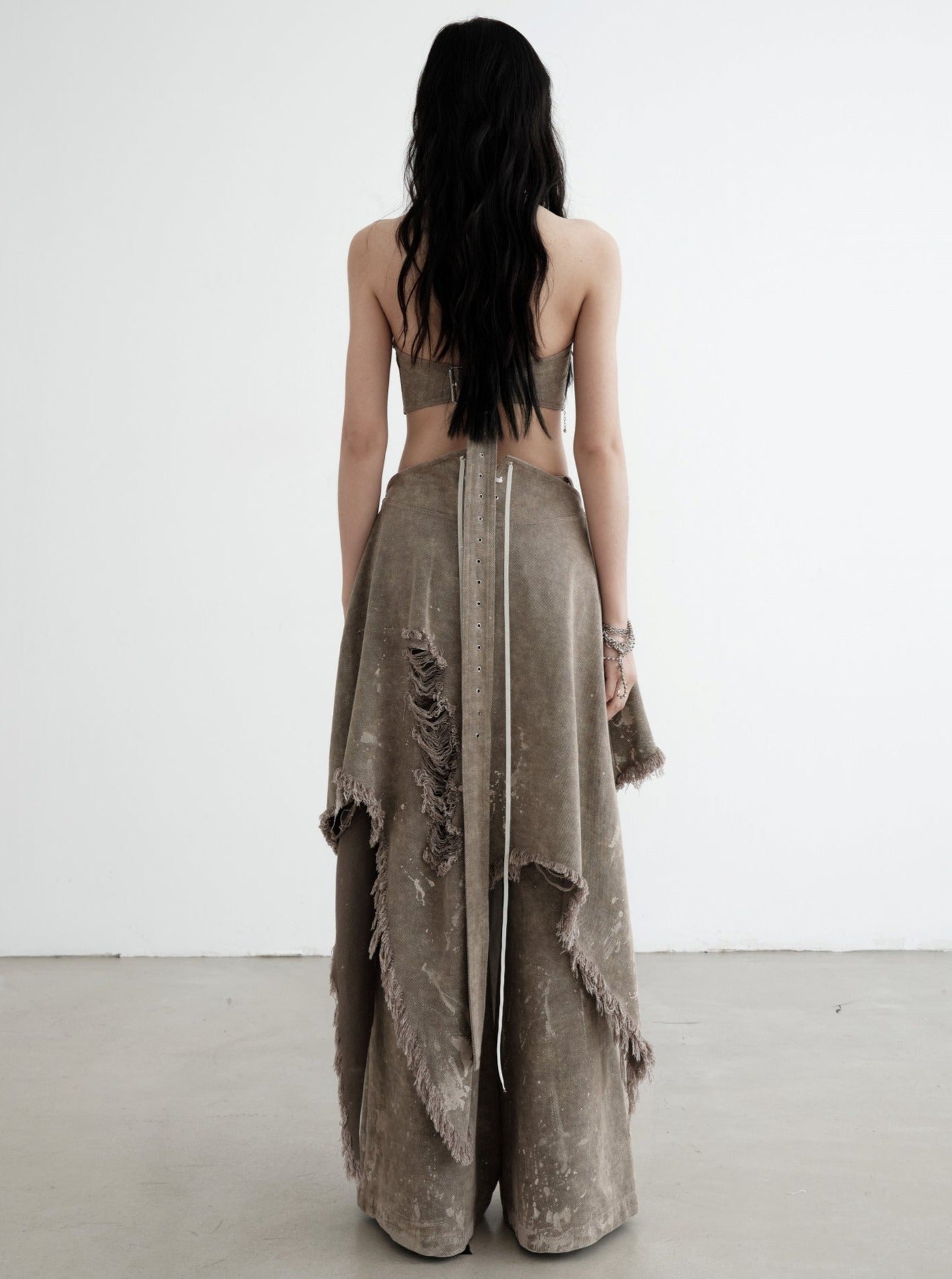 Rustic Reverie Tattered Maxi Dress sneakershuborg