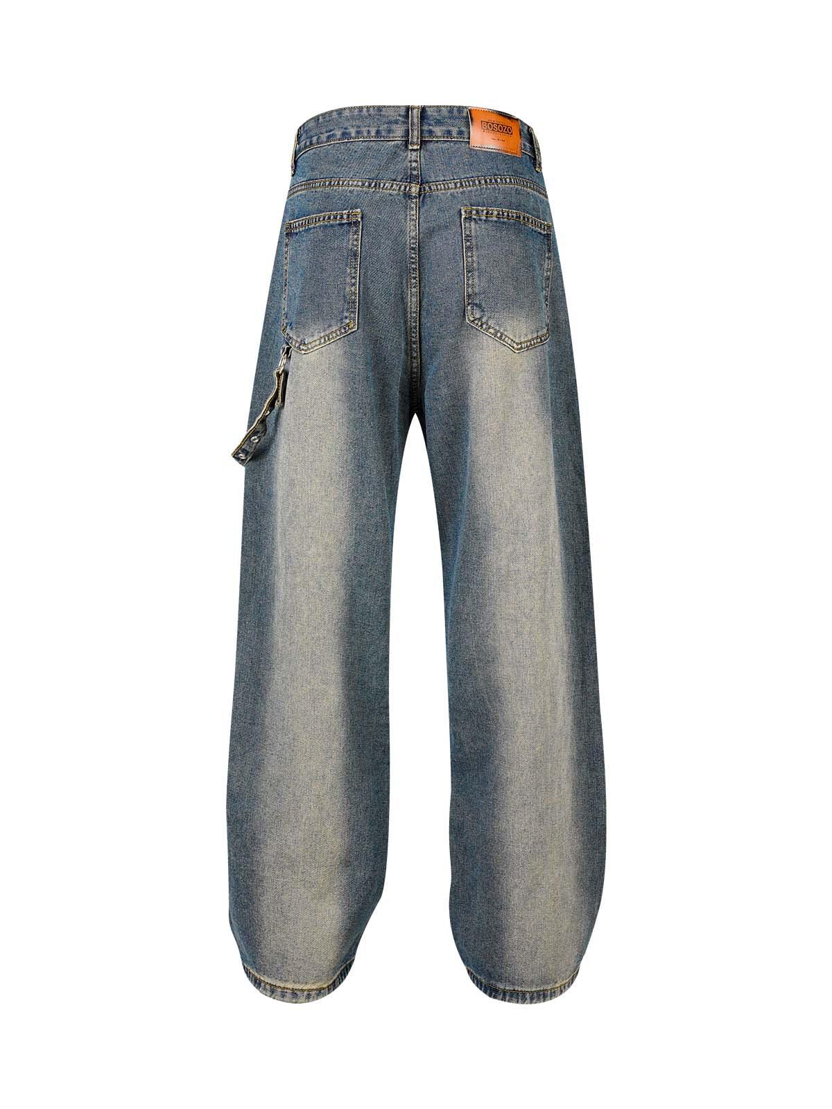 Sneakerhub Washed Distressed Baggy Jeans - sneakershuborg