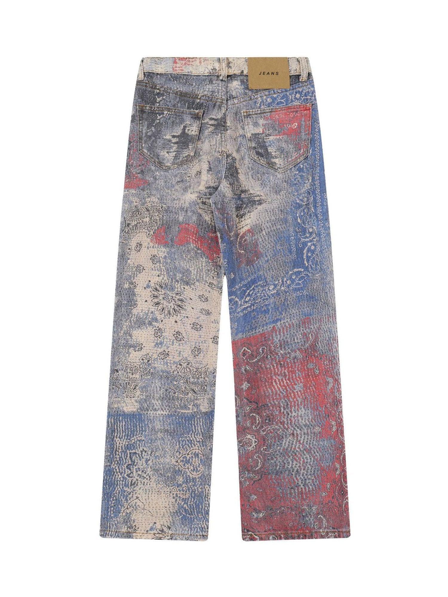 Sneakerhub Paisley Printed Jeans - 2186 - sneakershuborg