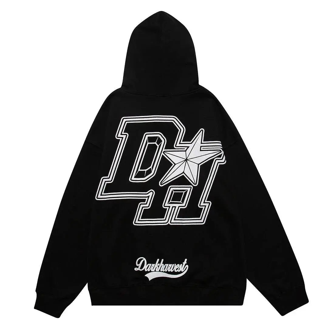 Black And White Star Hoodie - sneakershuborg