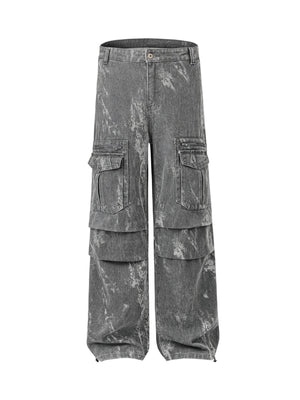 Sneakerhub High Street Hip-hop Distressed Washed Work Jeans - sneakershuborg