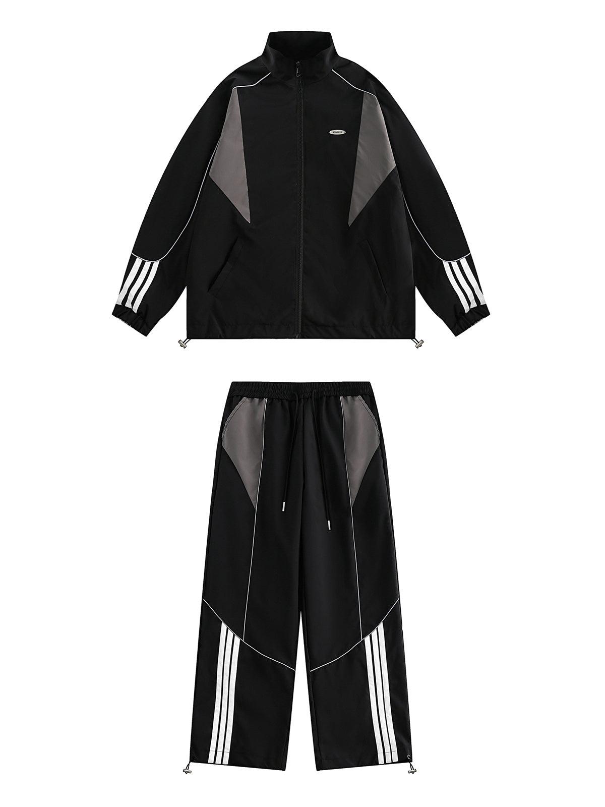 Sneakerhub Contrast color patchwork Track Jacket - sneakershuborg