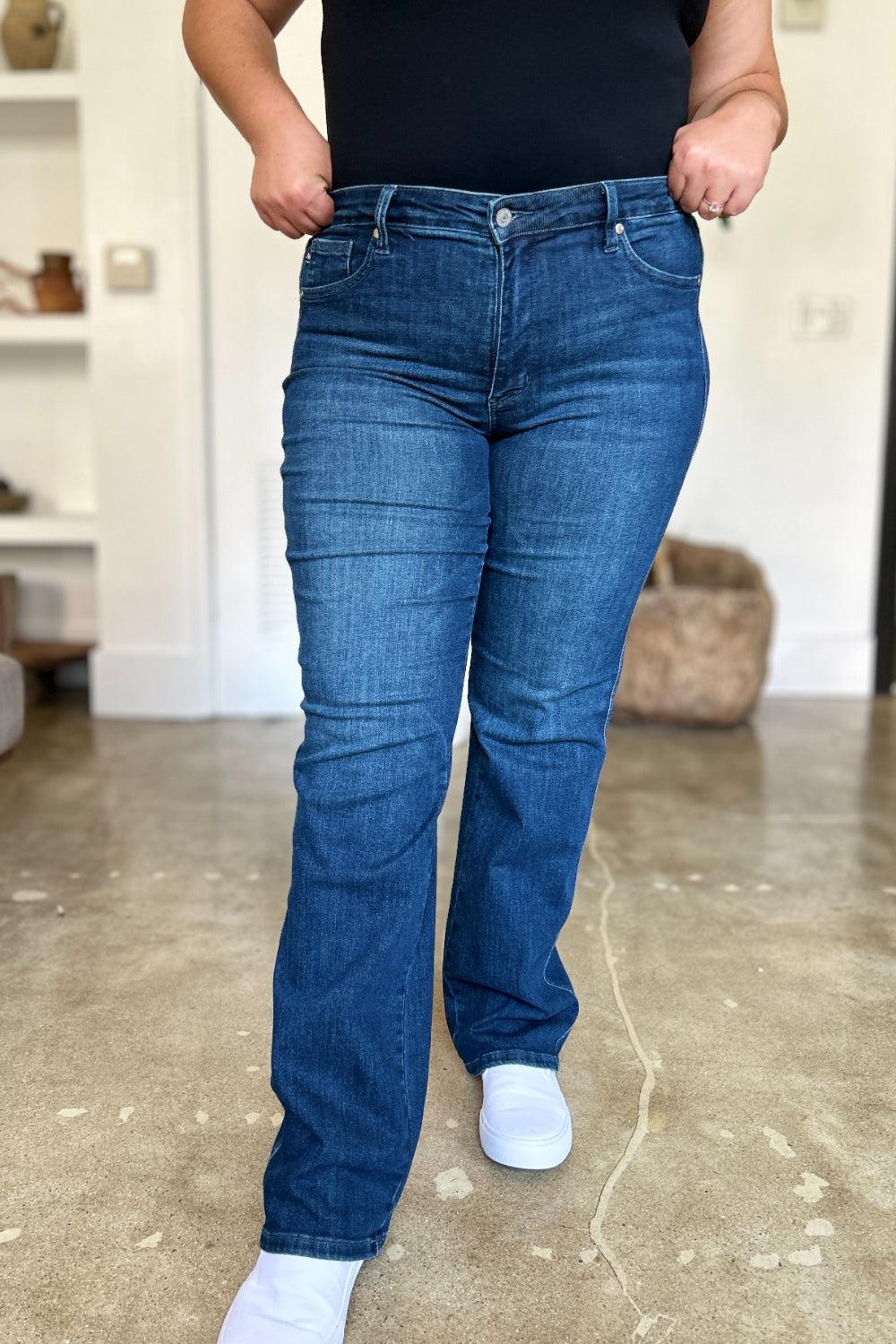 Judy Blue Full Size Tummy Control Straight Jeans - sneakershuborg