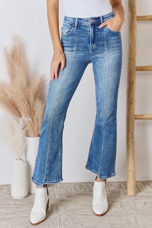 RISEN Full Size High Rise Ankle Flare Jeans - sneakershuborg