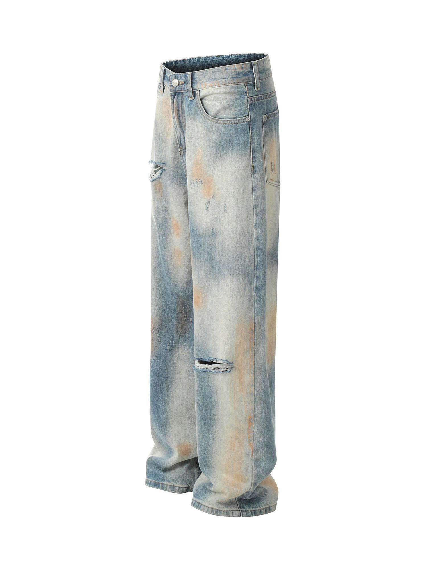 Sneakerhub Distressed Street Hip-Hop Jeans - sneakershuborg