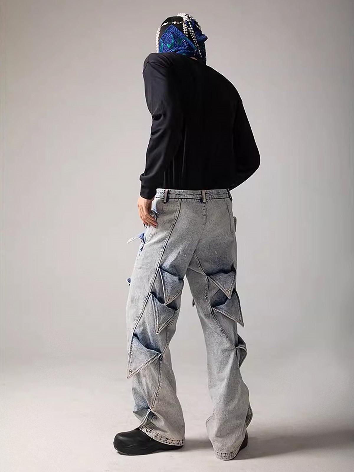 Sneakerhub High Street Deconstructed Washed Jeans - sneakershuborg