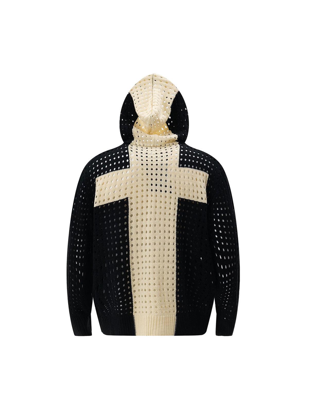 Sneakerhub Cross Jacquard Full Zipper Hooded Jacket - sneakershuborg