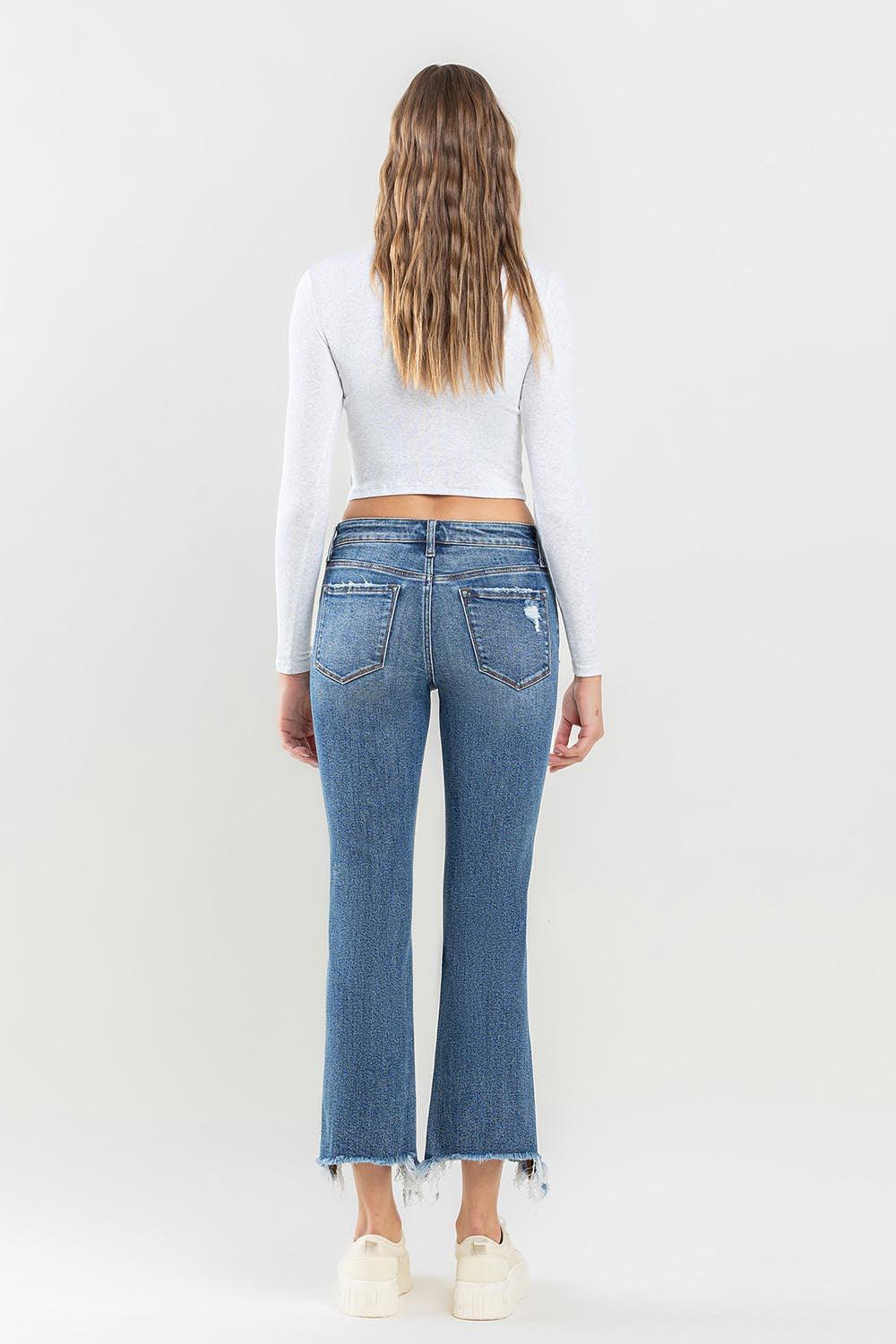 Lovervet Mid Rise Frayed Hem Jeans - sneakershuborg