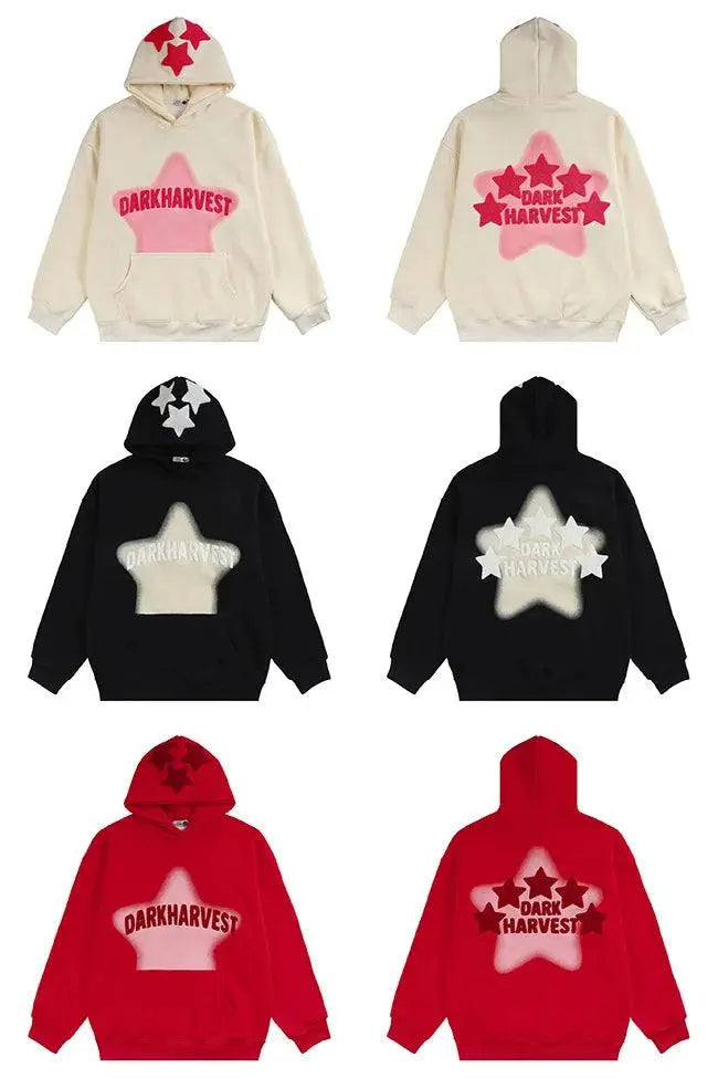 Embroidered Star Hoodie - sneakershuborg