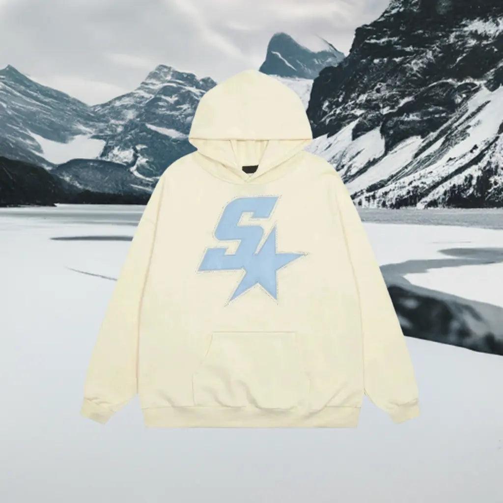 Beige Star Hoodie Korean Streetwear