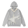 Grey Hoodie With Stars - sneakershuborg