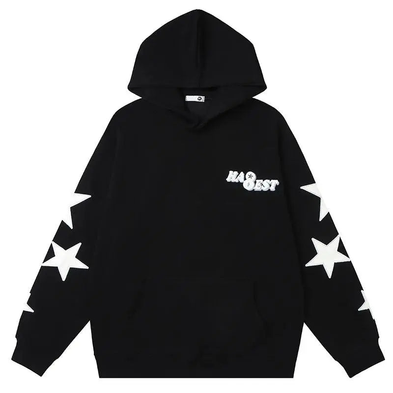 Hoodie With Stars On Sleeves - sneakershuborg