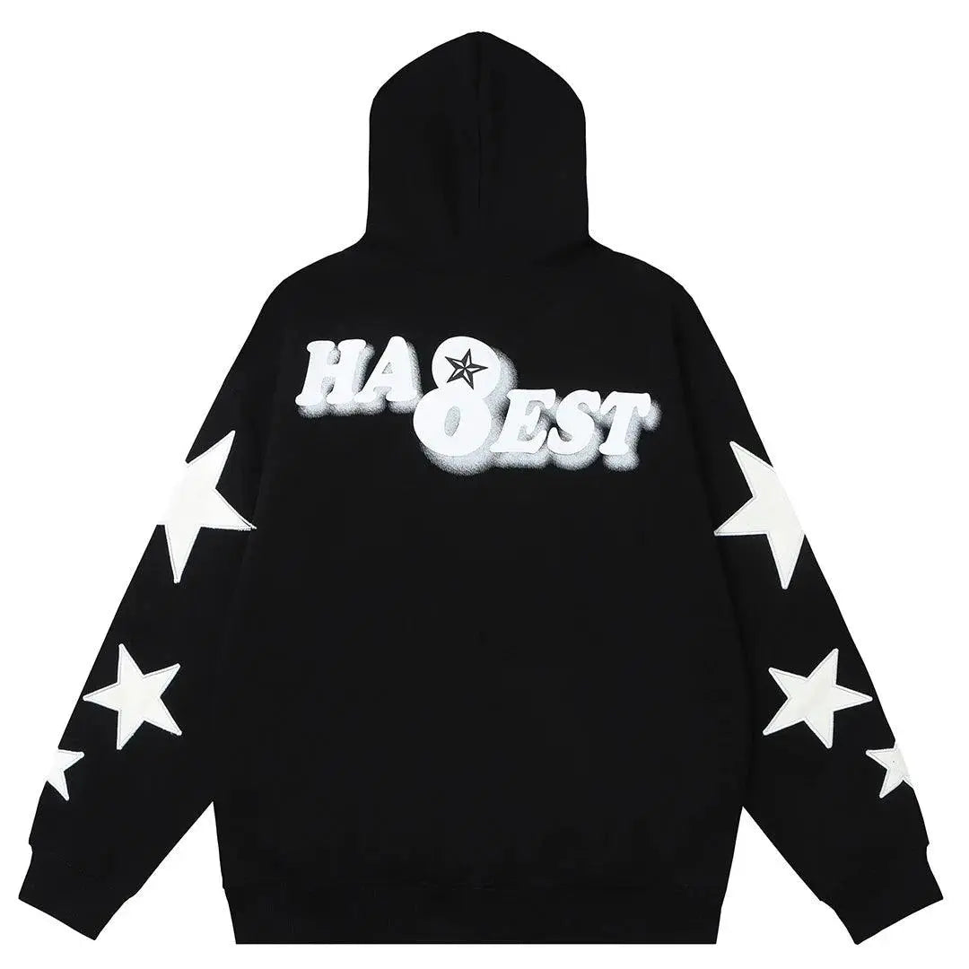 Hoodie With Stars On Sleeves - sneakershuborg