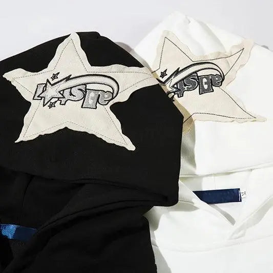 Hoodie With Stars On Sleeves - sneakershuborg