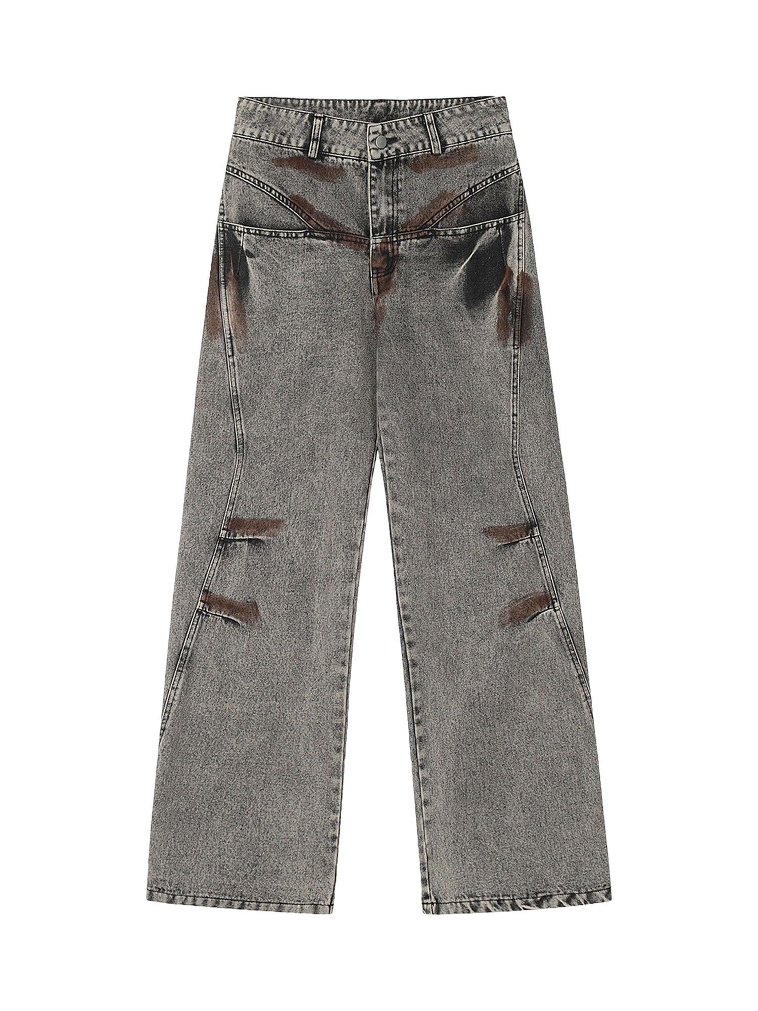 Sneakerhub American Street Style Washed Distressed Jeans - sneakershuborg