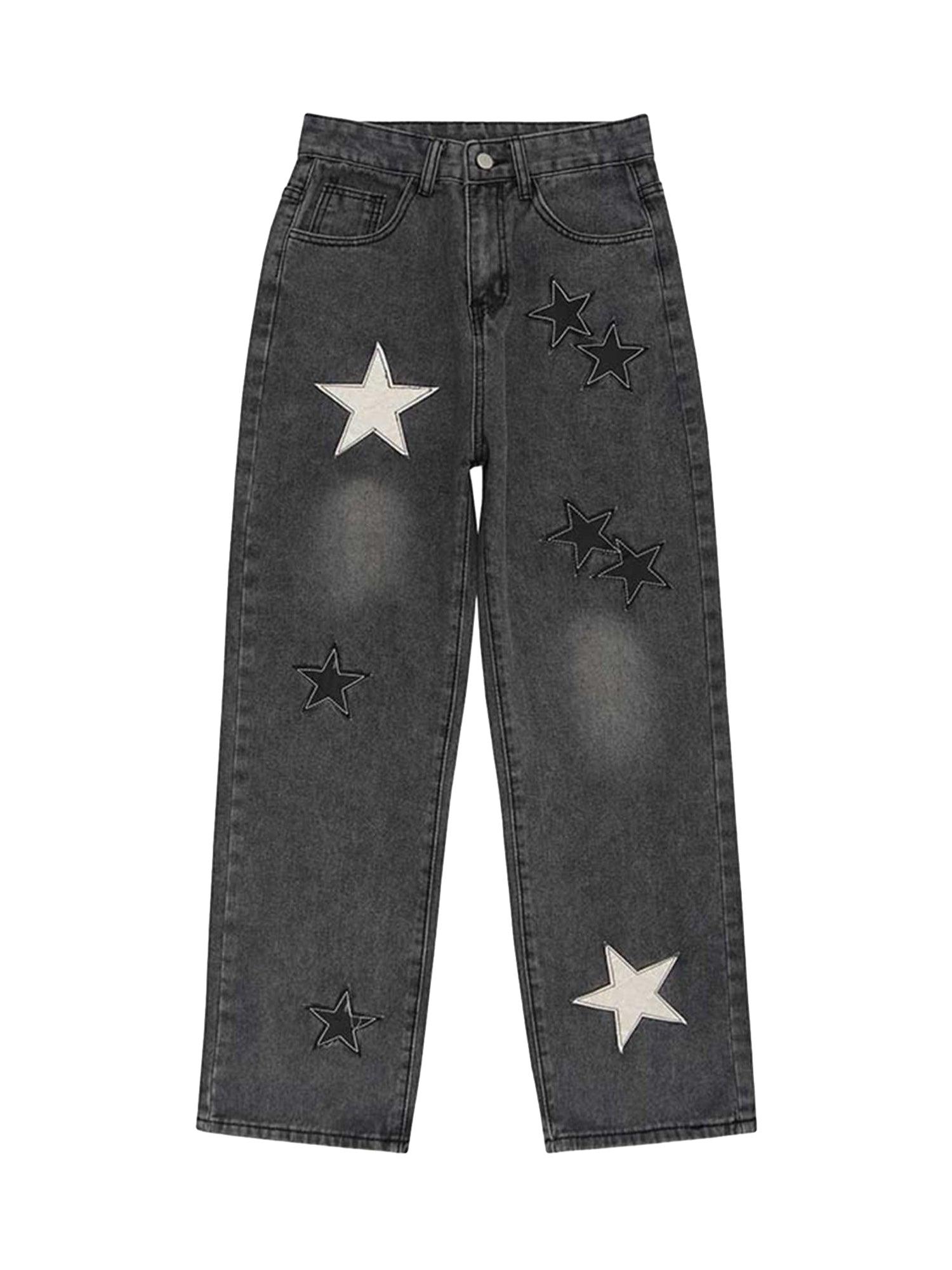 Sneakerhub Star Patch Embroidery Jeans - sneakershuborg