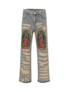 Sneakerhub American Street Style Ripped Embroidered Jeans - 1617 - sneakershuborg