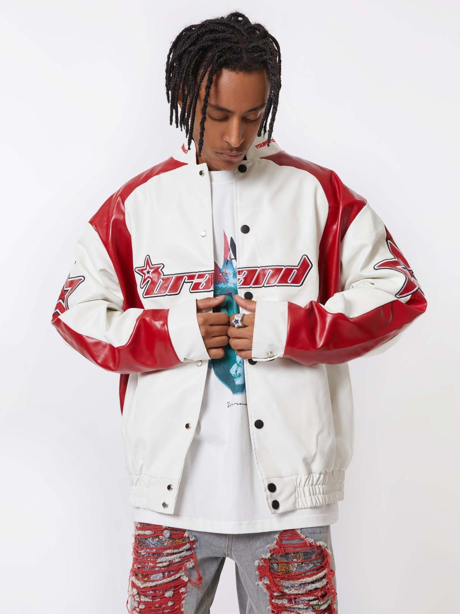 Sneakerhub American Vintage Colorblock Leather Jacket - 1728 - sneakershuborg