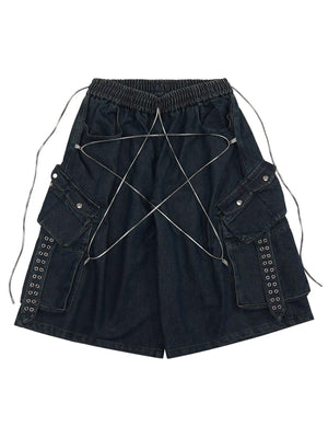 High Street Star Distressed Denim Jorts - sneakershuborg