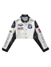 Sneakerhub Badge Short PU Leather Racing Jacket - 1631 - sneakershuborg