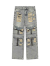 High Street Washed And Torn Work Pockets Denim Pants- 1646 - sneakershuborg