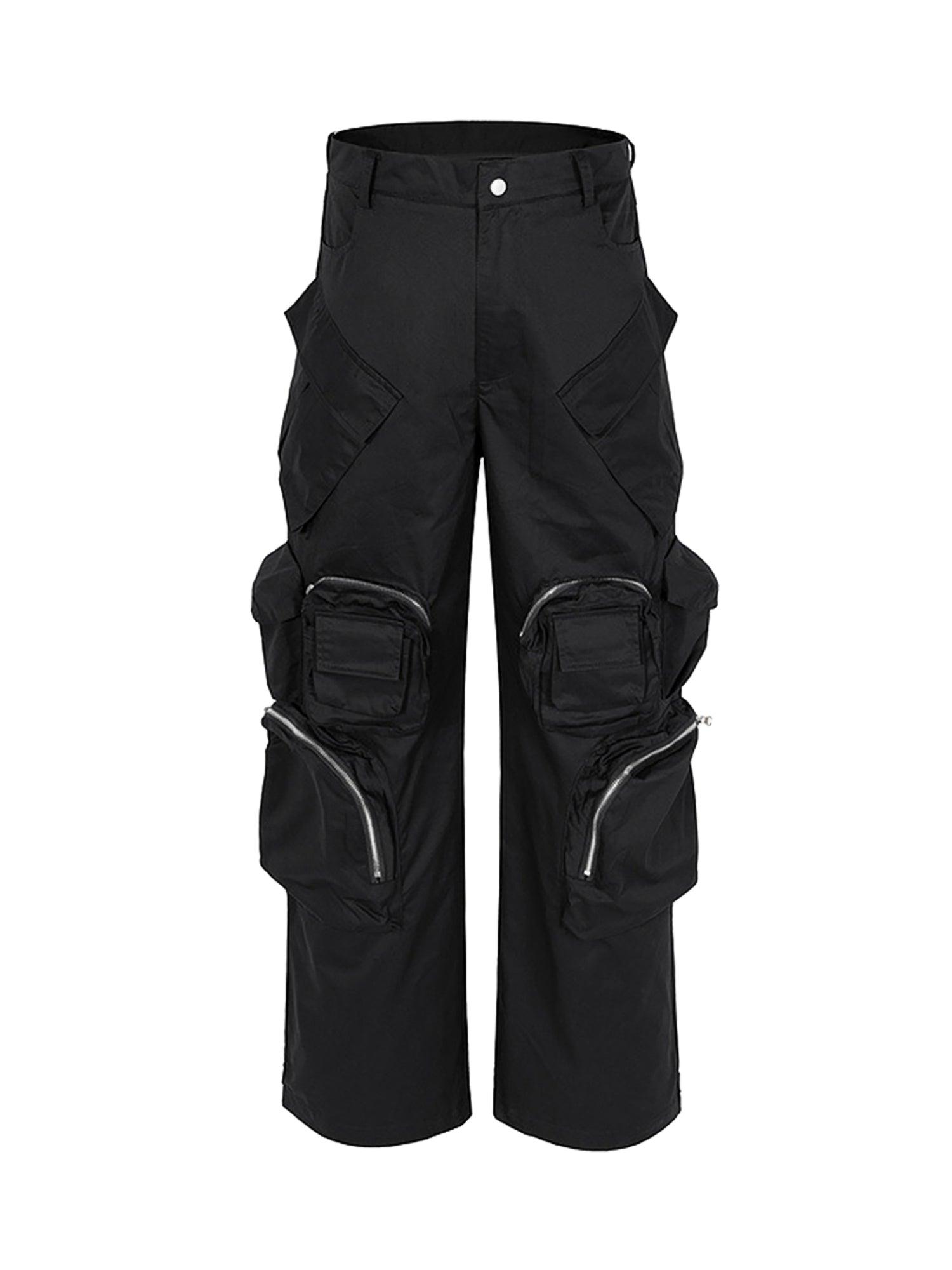 Multi-Pocket Casual Workwear Wide Leg Pants - 1643 - sneakershuborg