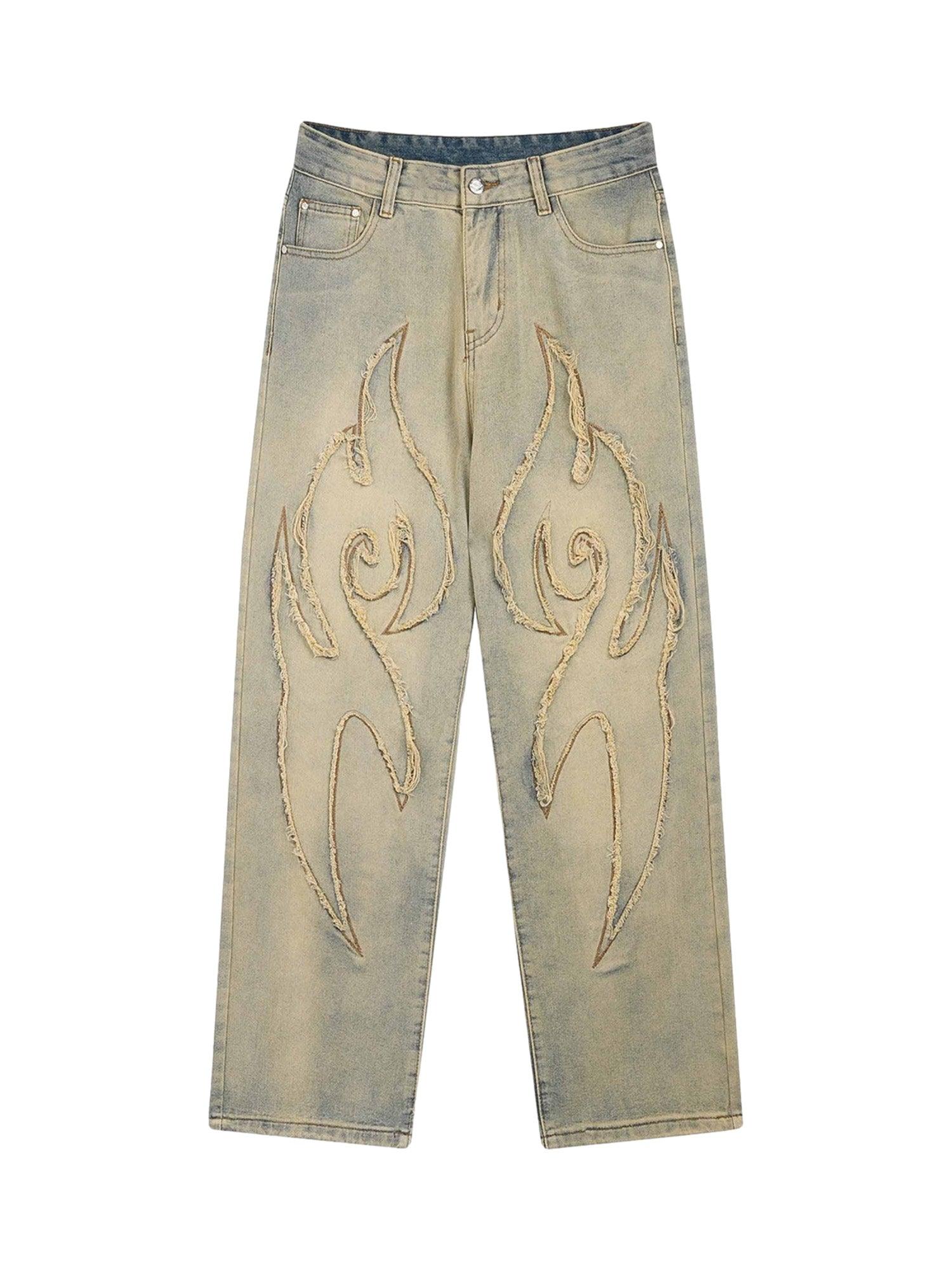 Sneakerhub American Embroidered Straight-leg Jeans - 1651 - sneakershuborg