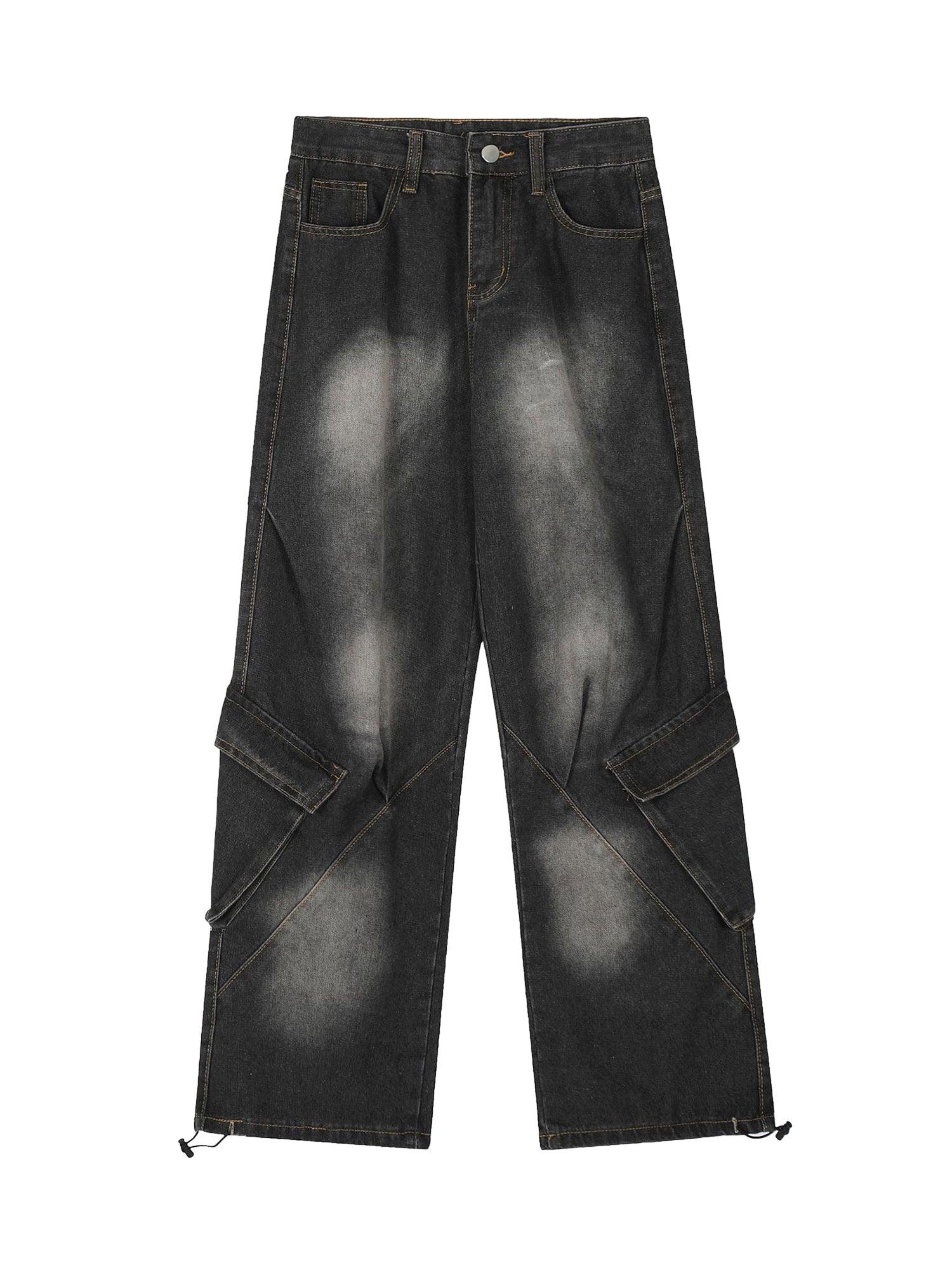 Sneakerhub Washed Distressed Workwear Hip-Hop Jeans - sneakershuborg